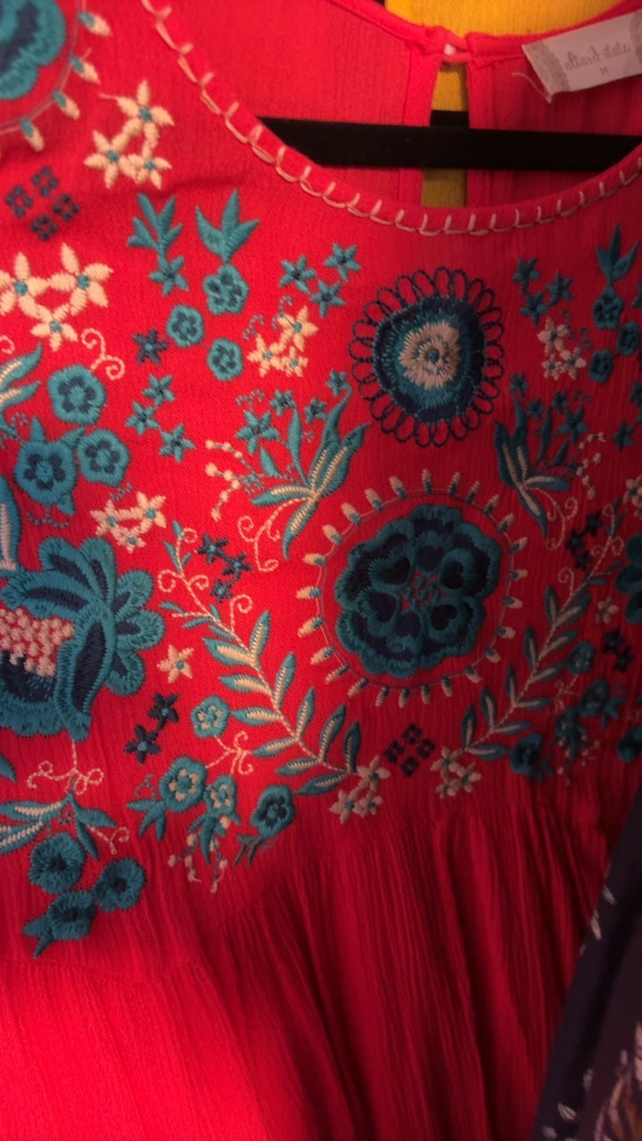 Altard State Embroidered Shirt in Red / Size: M