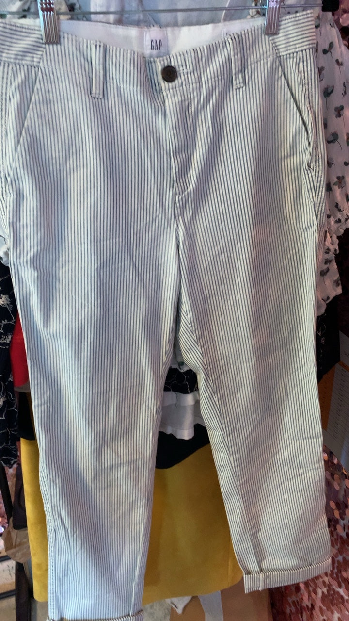 GAP Stripped Cropped Pants / Size: 2/XS