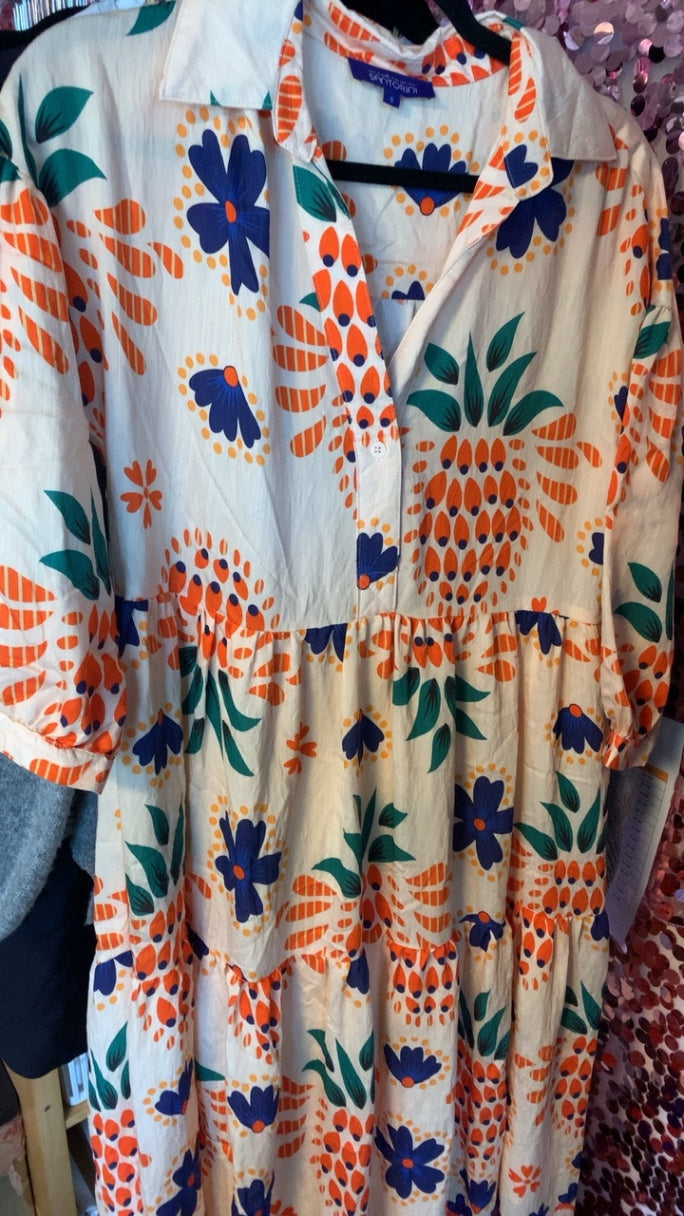 Santorini Short Sleeve Dress / Size: S
