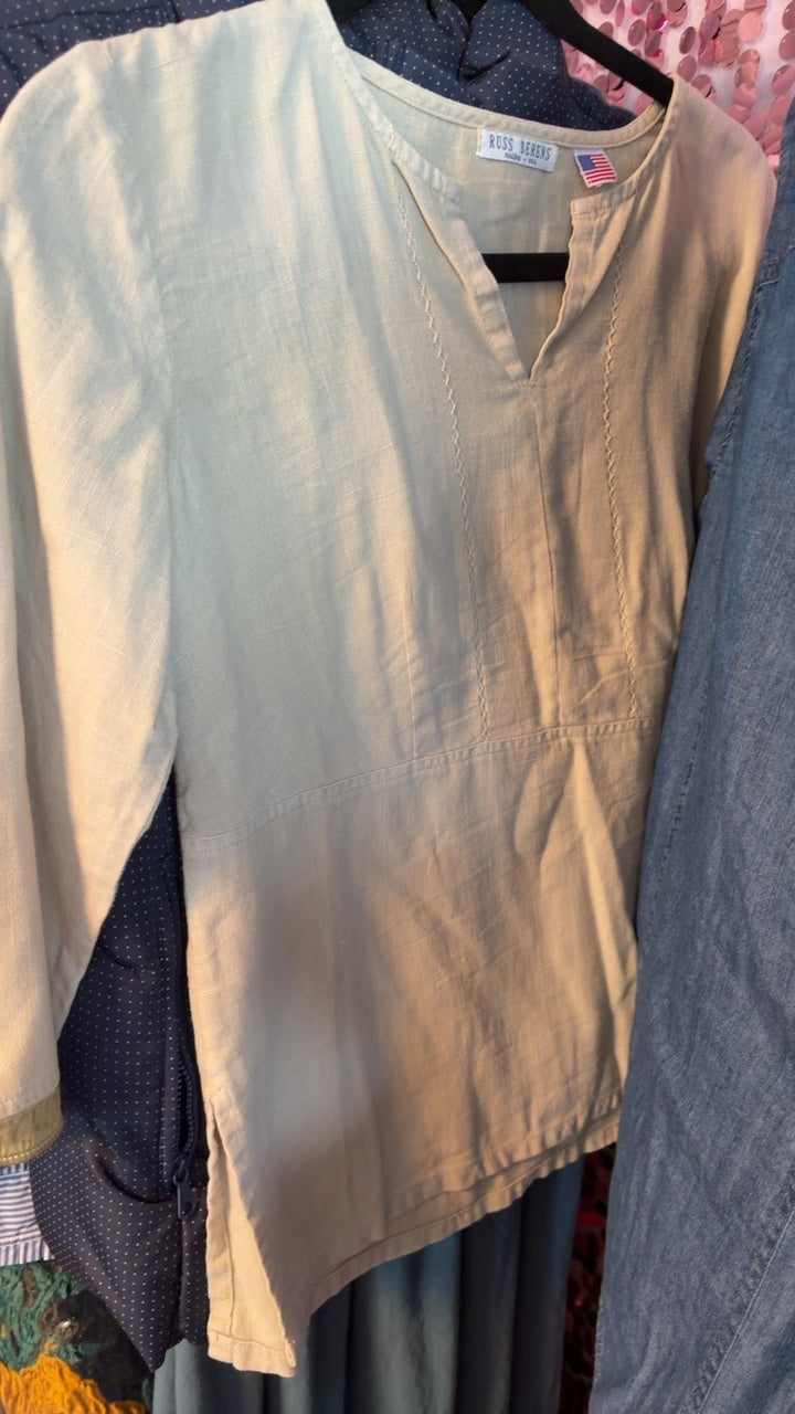 Russ Berens Linen Blend Shirt / Size: S