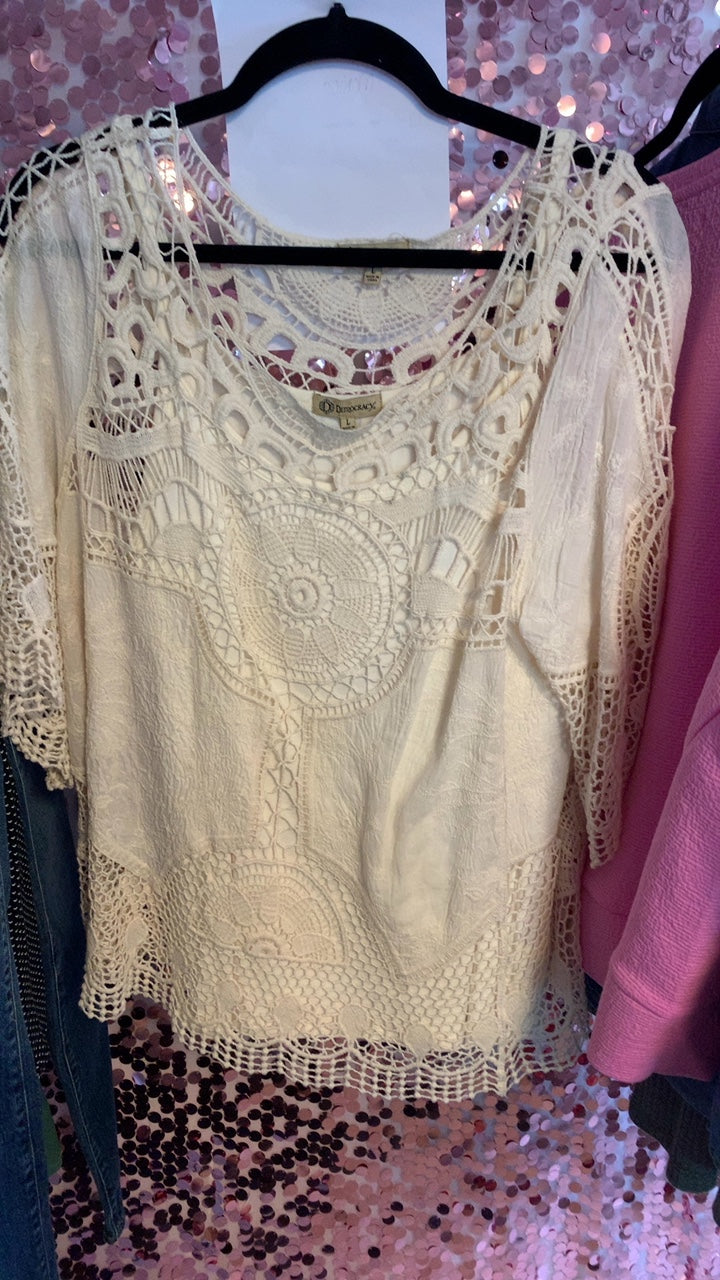 Democracy Lace Shirt / Size: L