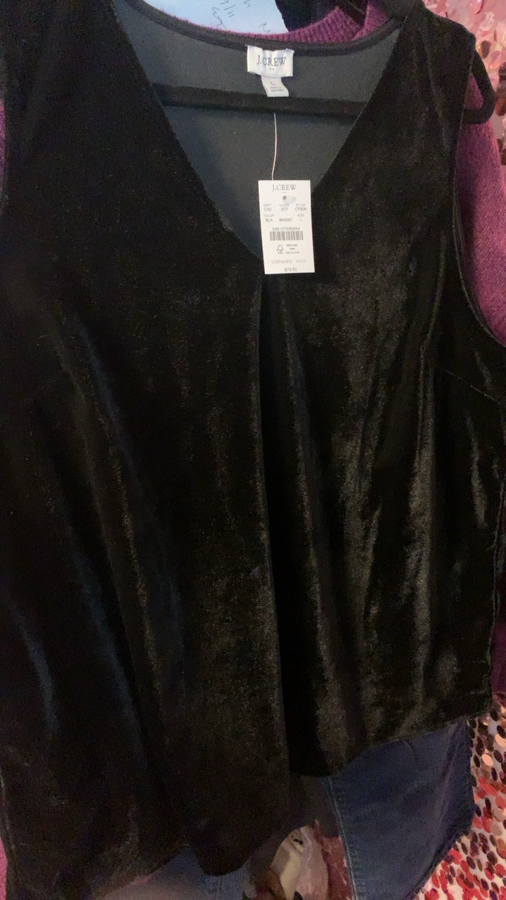 J. Crew velvet Tank Top / Size: L