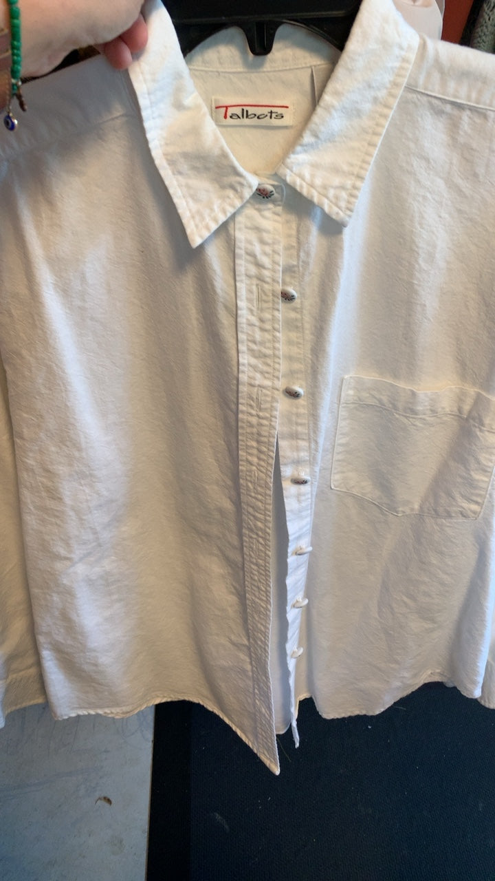 Talbots Flower Button Shirt / Size: M