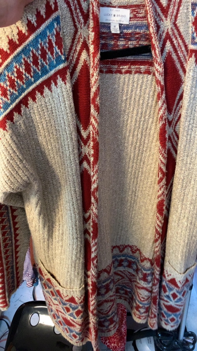 Lucky Brand Duster Sweater / Size: M