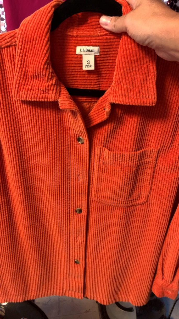L.L.Bean Orange Shirt / Size: XS