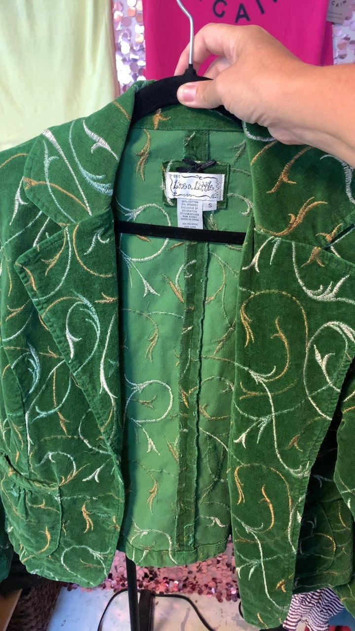 Live A Little Green Blazer Jacket / Size: S