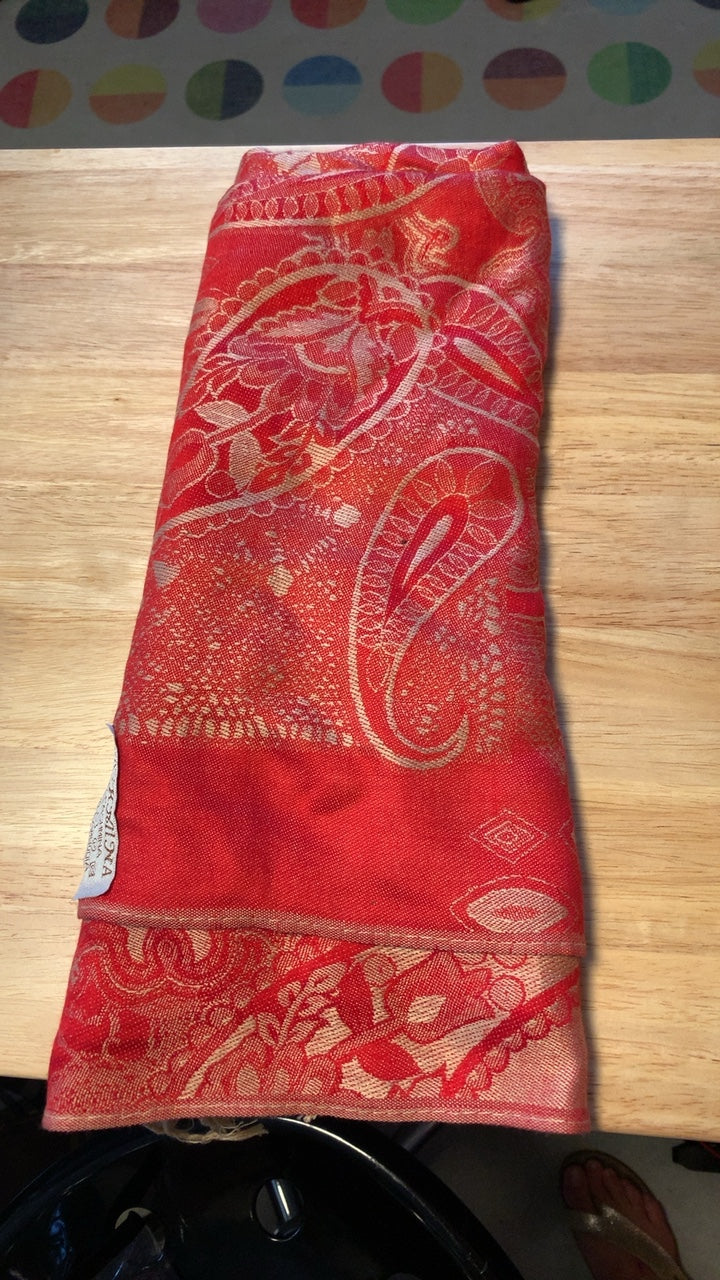 Red & Tan Pashmina