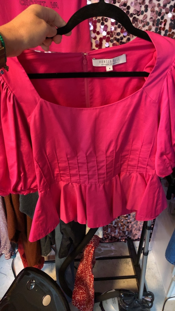 Hunter Bell Hot Pink Shirt / Size: 4/XS