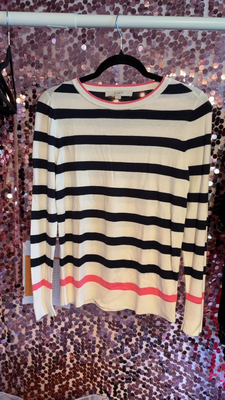 LOFT Striped Sweater / Size: S