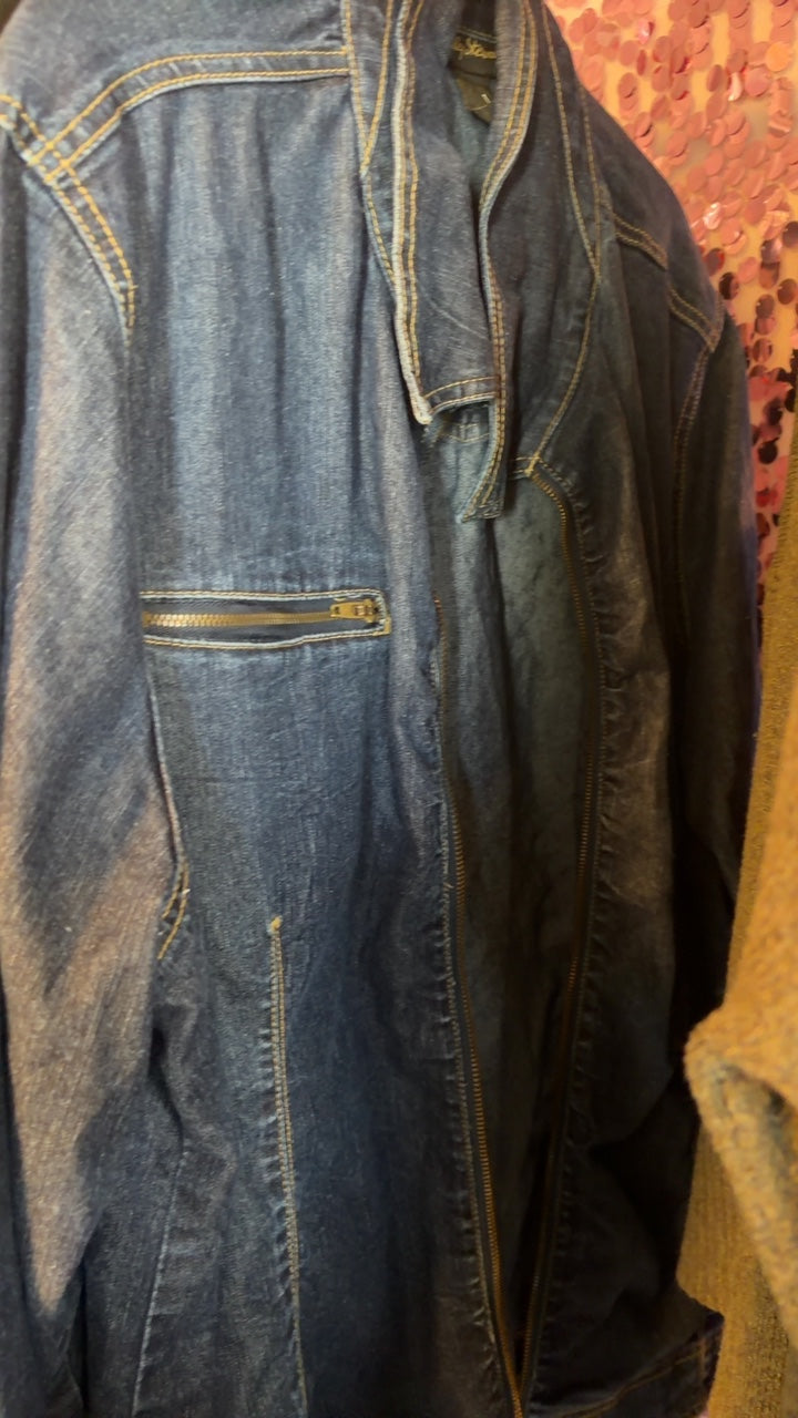 Ashley Stewart Denim Zip Jacket / Size: 16/XL