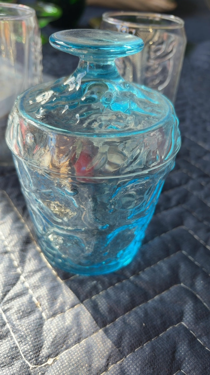 Blue Jar With Lid