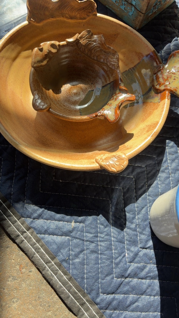 Ceramic Fish Dishes (Set of 2)