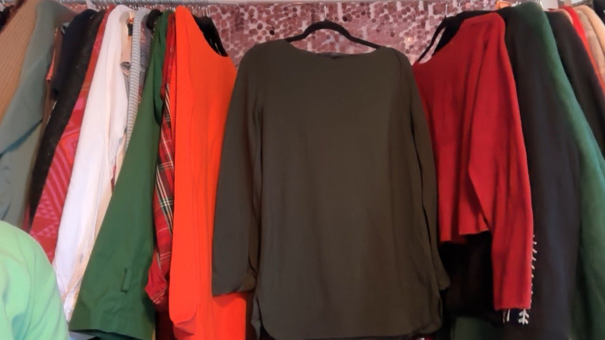 COS Boatneck Shirt in Olive / Size: M